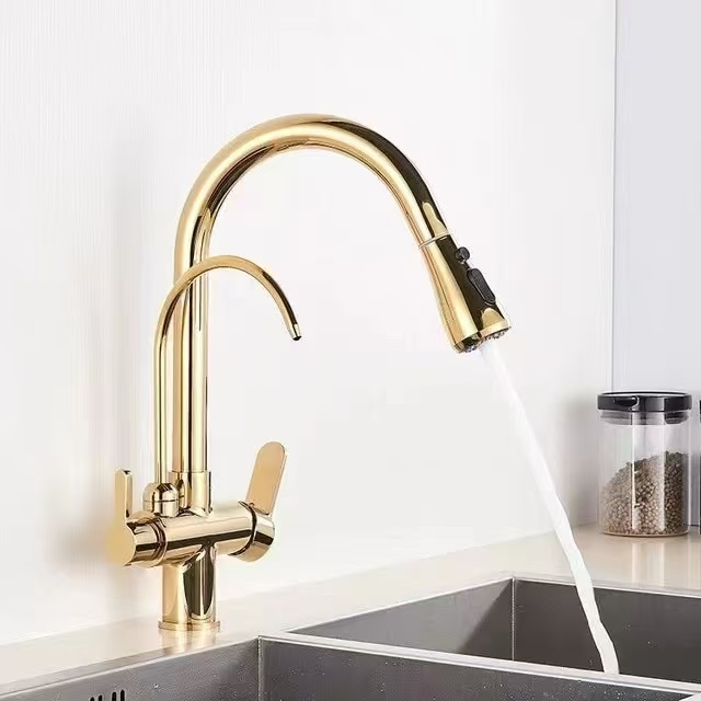 Faucet ດຶງອອກສາມທາງ